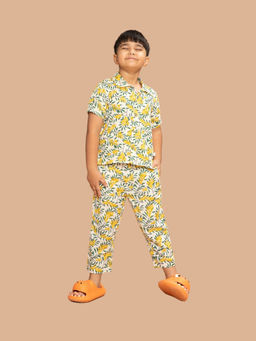 Kids of Greendeer - Nature Print Crinkle Soft Double Cotton Co-Ord (Set of 2)
