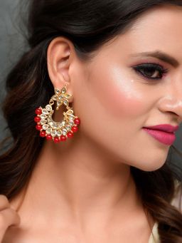 Silvermerc Designs - Gold-Toned Contemporary Chandbalis Earrings