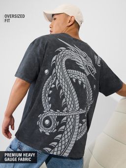The Souled Store - Official House Of Dragon- Logo Oversized T-Shirt