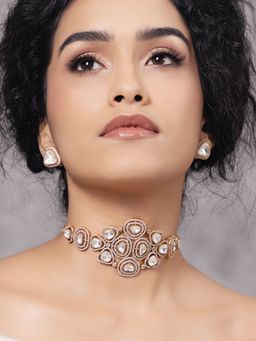 Joules By Radhika - Polki-Pearl Timeless Choker Necklace