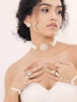 Joules By Radhika - Polki-Pearl Sophisticated Choker Necklace