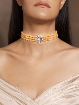 Joules By Radhika - Sunny Yellow Choker Necklace