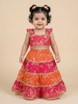 PSPeaches - Multi-Color Printed Kota Regular Choli and Lehenga