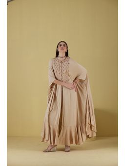 Inej - Kurta Cape Beige with Pant (Set of 2)