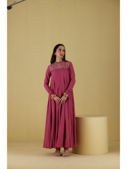 Inej - Kurta Long Kali Pearly Pink with Pant (Set of 2)
