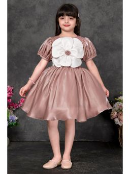 Lagorii - Peach Synthetic Embellished Dress