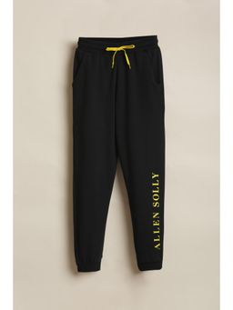Allen Solly - Black Cotton Solid Joggers