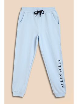 Allen Solly - Blue Cotton Solid Joggers