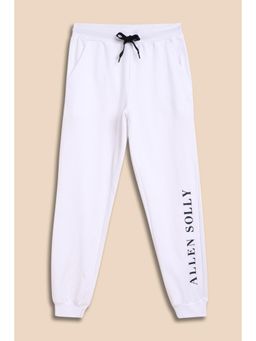 Allen Solly - White Cotton Solid Joggers