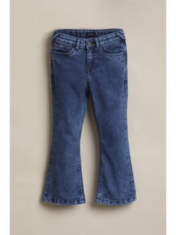 Allen Solly - Blue Cotton Blend Solid Jeans