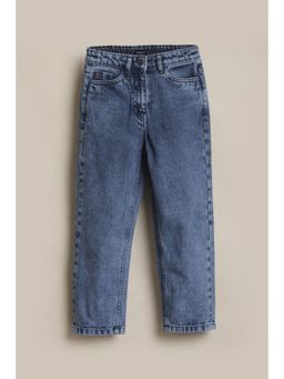 Allen Solly - Blue Cotton Solid Jeans