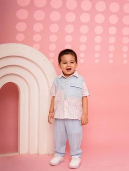 Lazy Cub - Blue Cotton Solid Co Ord Set