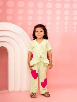 Lazy Cub - Green Cotton Printed Co Ord Set