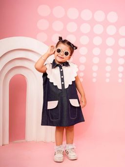 Lazy Cub - Blue Cotton Solid Dress