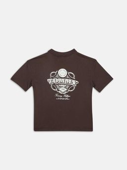 Tommy Hilfiger - Brown Cotton Printed T-Shirt