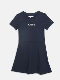 Tommy Hilfiger - Navy Blue Cotton Solid Dress