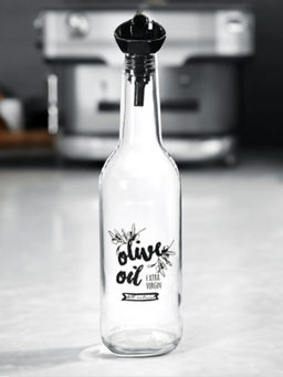 At Home by Nilkamal - Transparent 330ml Glass Oil Dispenser Bottle Transparent