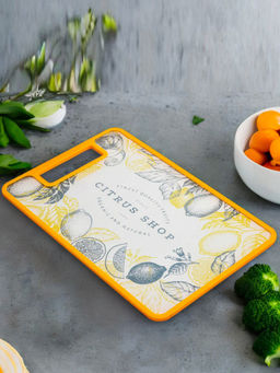 At Home by Nilkamal - Vegetables & Fruits Cutting Plastic Chopping Board Yellow