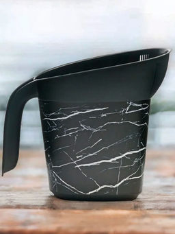 At Home by Nilkamal - Multipurpose Plastic Rice Strainer Black