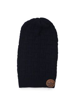 WOODLAND - Unisex Textured Navy Blue Beanie