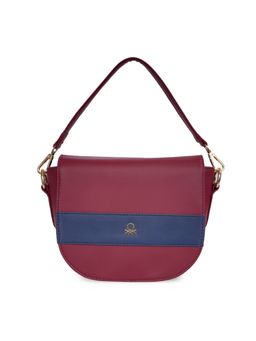 United Colors of Benetton - Francesca Women Handbag with Detachable Strap - Red and Navy