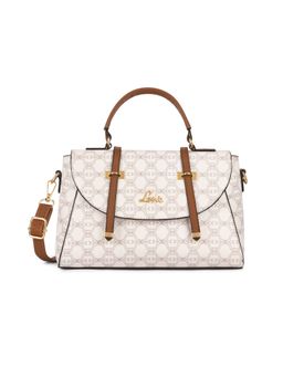 Lavie - Women's Mono Beech Flap Satchel Handbag (White) (L)