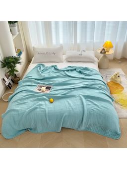 JC Home - Blue Cotton Crib Blanket