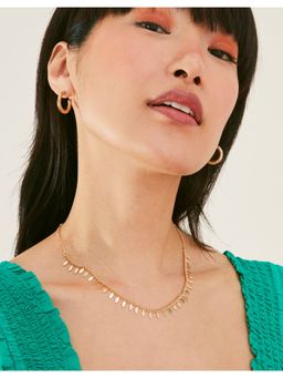 Accessorize London - Women's Gold Mini Leaf Necklace