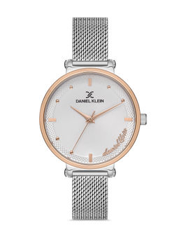 Daniel Klein - Silver Color MESH BAND Watch for Women DK.1.13160-3