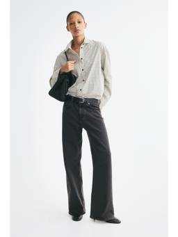 H&M - Women Grey Wide High Jeans