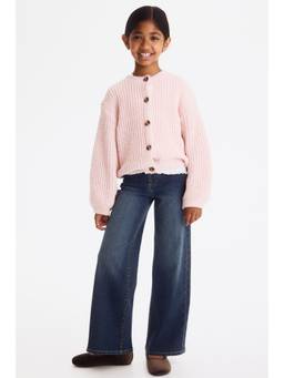H&M - Girls Blue Superstretch Wide Leg Jeans