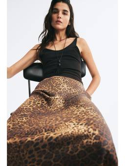 H&M - Women Brown Midi Skirt