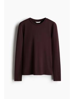 H&M - Women Red Long-Sleeved Microfibre Top