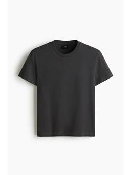 H&M - Men Grey Slim Fit Cropped T-Shirt