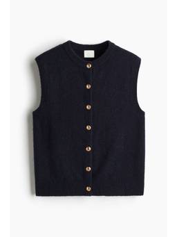 H&M - Women Blue Fine-Knit Waistcoat