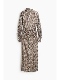 H&M - Women Beige Draped Jersey Dress