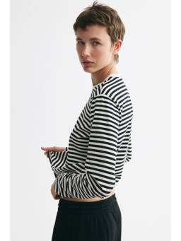 H&M - Women White Long-Sleeved Cotton Top