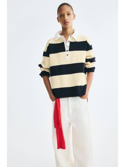 H&M - Women Yellow Collared Jumper
