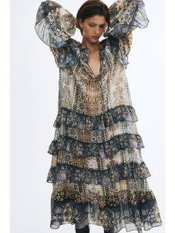 H&M - Women Blue Flounced tunic dress