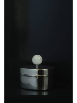 H&M - Silver Marble-Detail Stainless Steel Box