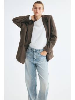 H&M - Women Blue Wide Regular Waist Jeans