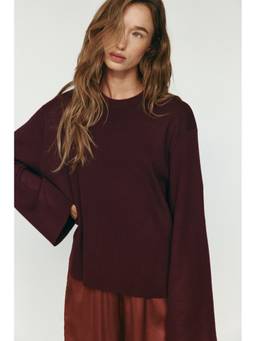 H&M - Women Red Oversized Fine-Knit Jumper
