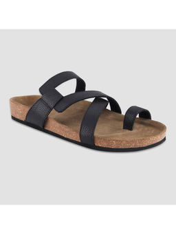 EZOK - Men Genuine Leather Sandals Black