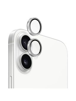 GRIPP - Silver 2N1 Focal Camera Lens Protector for Iphone 16 & Iphone 16 Plus (Pack of 2)