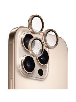 GRIPP - Gold 3N1 Focal Camera Lens Protector for Iphone 16 Pro & Iphone 16 Pro Max (Pack of 3)