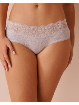 La Vie En Rose - Grey Cotton Bikini Panty