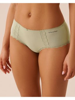 La Vie En Rose - Green Cotton Boyshort Panty