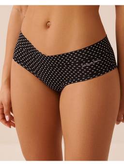 La Vie En Rose - Black Microfiber Invisible Hiphugger Panty