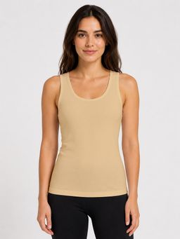 Trendmalls - Womens Beige Solid Camisole