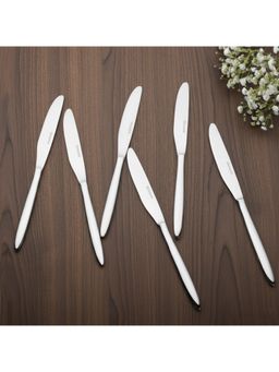 BlackCarrot - Premium Stainless Steel Silver Knife (Pack of 6)